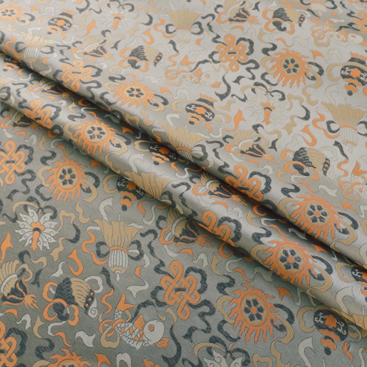 Chinese Totem Brocade Fabric: 58"W Rayon Sewing Material
