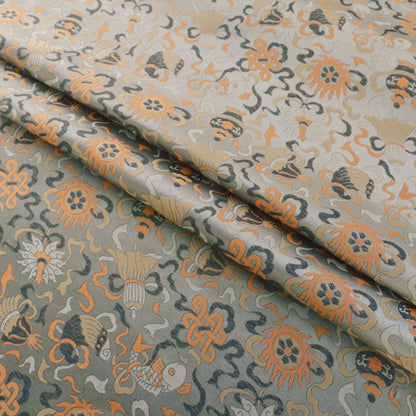Chinese Totem Brocade Fabric: 58"W Rayon Sewing Material