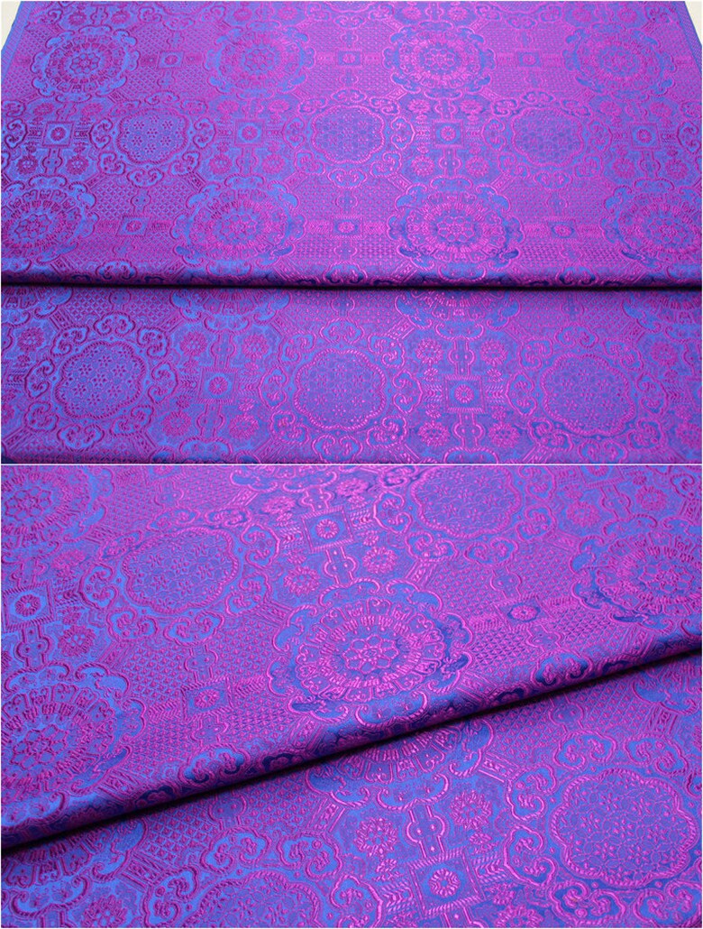 Gold Jacquard Fabric: Tortoise Bone Pattern, Silk Rayon Blend