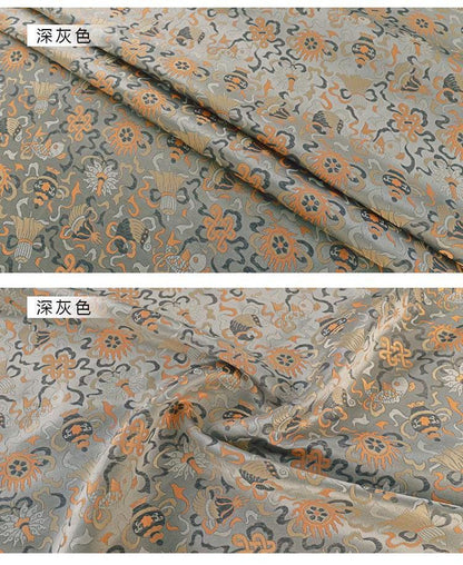Chinese Totem Brocade Fabric: 58"W Rayon Sewing Material