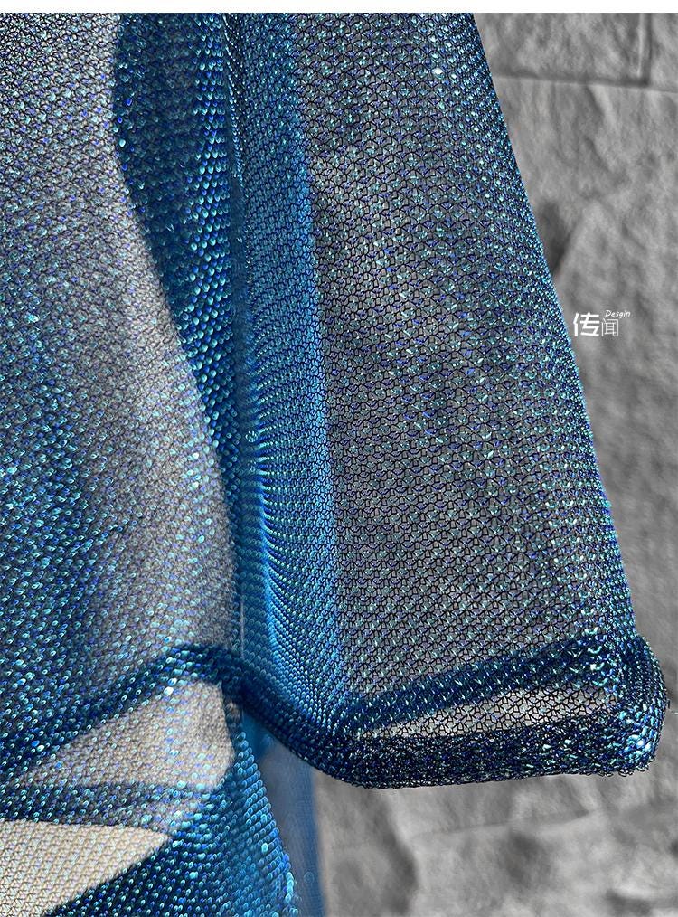 Laser Cut Hollow Mesh Fabric, Discolored Luxury Sewing Fabric, 59"W