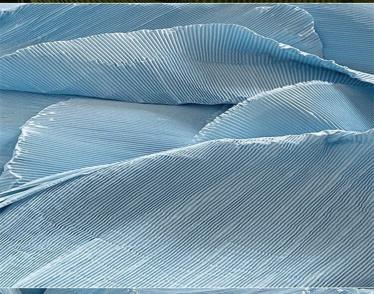 Pleated Crepe Fabric: 59"W Stiff Polyester for DIY Decor & Costume