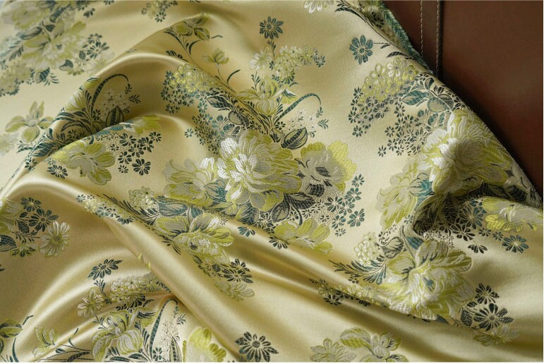 Peony Brocade Fabric: Rayon Jacquard, Cheongsam Qipao Material (57")