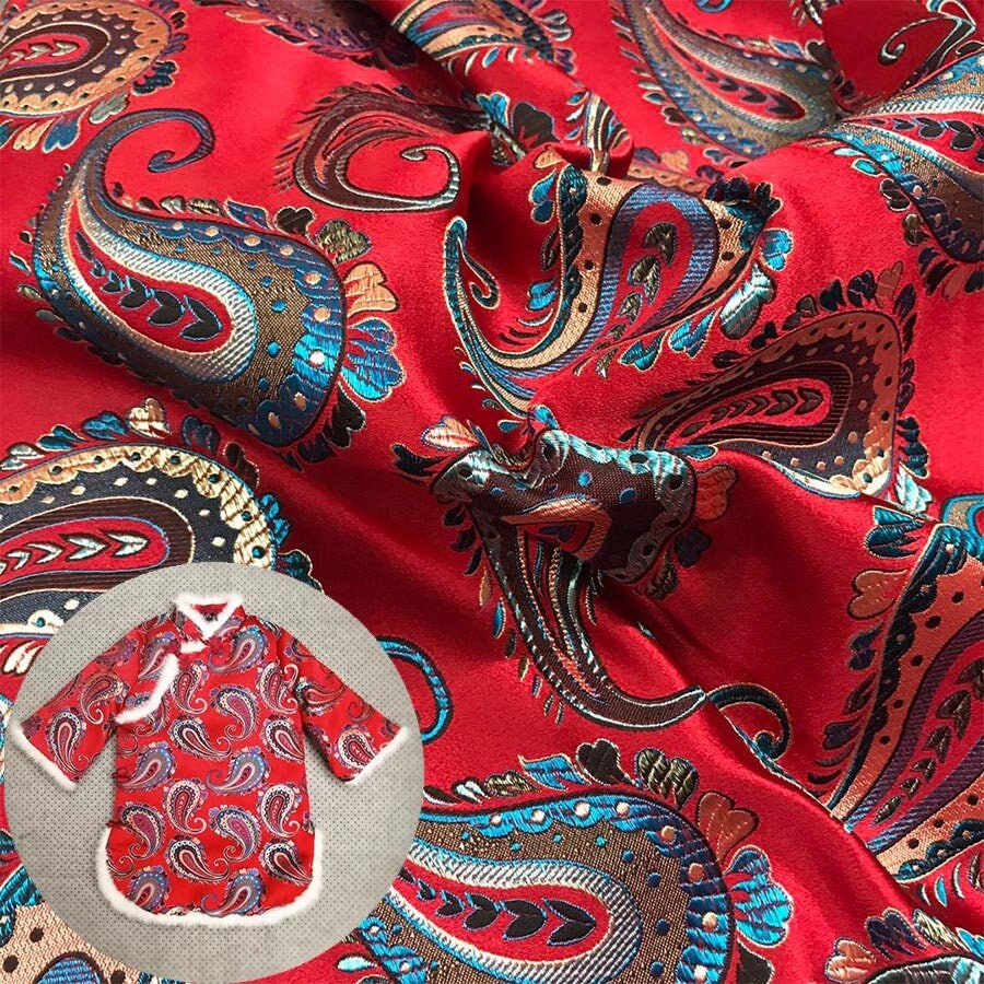 Coussin Cheongsam en brocart de soie chinois tissé damas à motif de queue de phénix