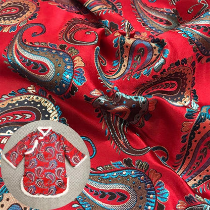 Coussin Cheongsam en brocart de soie chinois tissé damas à motif de queue de phénix