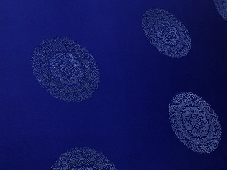 Tissu brocart de soie : style mongol-tibétain, largeur 75 cm, tissu cheongsam en rayonne