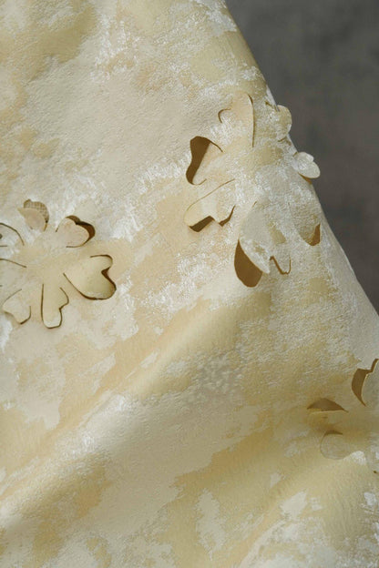 Floral Gauze Jacquard Fabric: Sheer Texture, 53" Wide - By The Meter