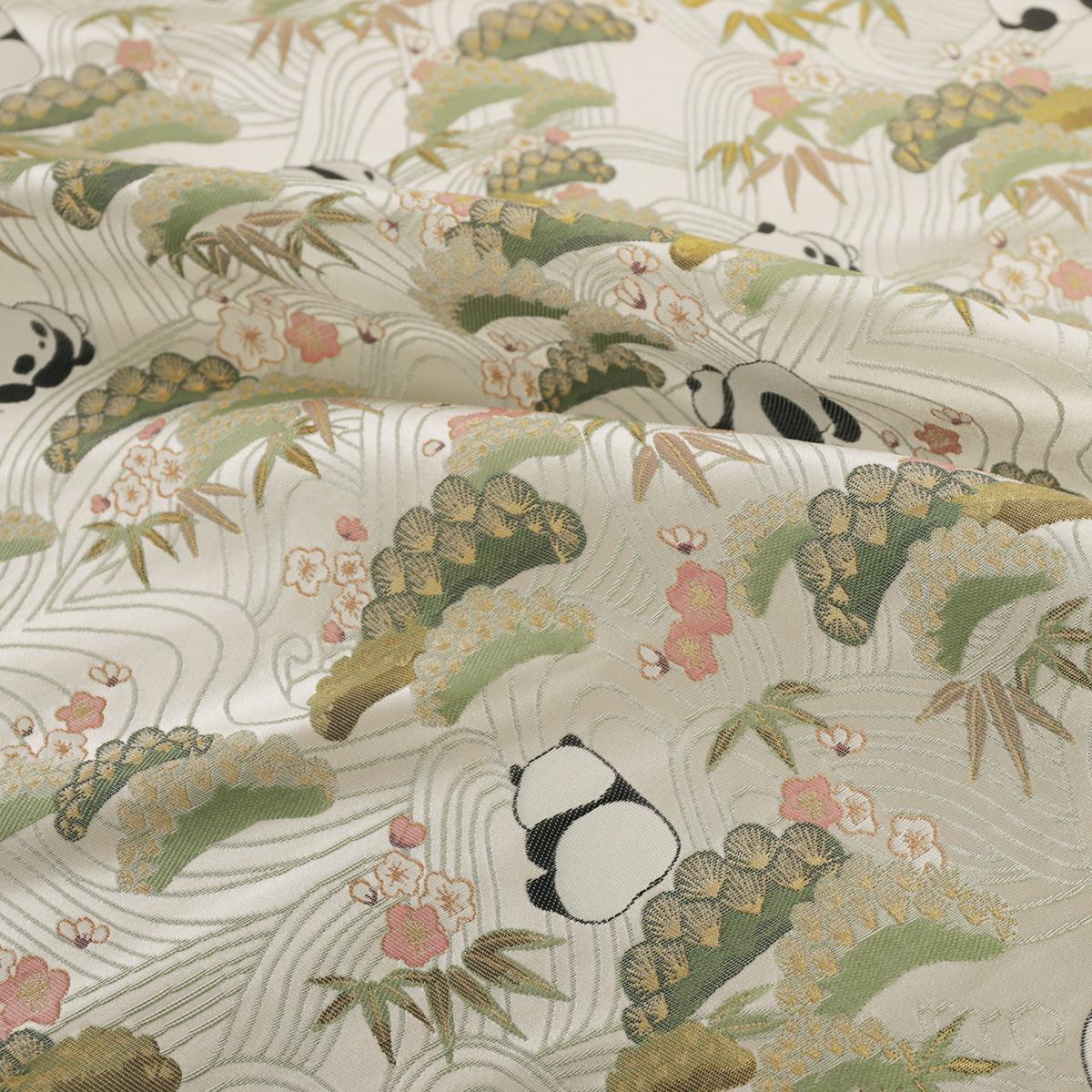 Panda Brocade Satin Fabric: 55" Wide Chinese Style Sewing