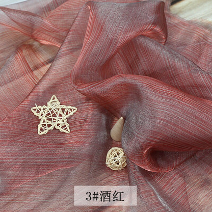 Striped Organza Fabric: 59" Ethnic Style Costume & Decor