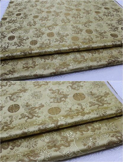 Tissu brocart dragon : Tissu pour cheongsam qipao multicolore