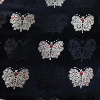 Butterfly Brocade Fabric: 59"W Rayon Cheongsam Quilting Fabric By The Meter