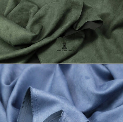 Stretch Faux Suede Fabric: Polyester Spandex Blend, 58" Wide
