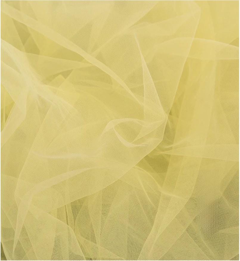Yellow Sheer Mesh Fabric ��" Gauze for Draping & Decor