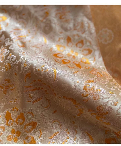 Guanyin Brocade Fabric | 58" Wide Floral Jacquard for Qipao, Hanfu