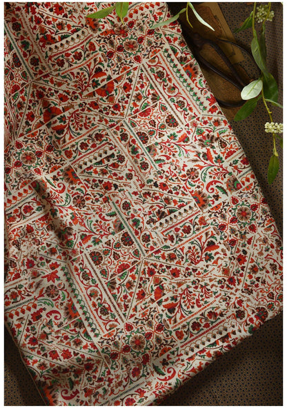 Tissu satin de coton à motif Dunhuang : largeur 140 cm, pour costumes et décoration