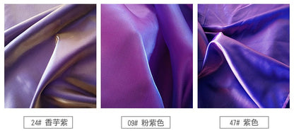 Two Tone Silky Taffeta Fabric: Chameleon Reflective Polyester, 59"W - By The Meter