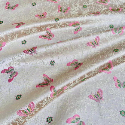 Butterfly Brocade Fabric: 59"W Mongolian Style Polyester Gown Material