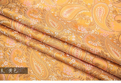 Tissu brocart à motifs cachemire : Rayonne - 45 cm