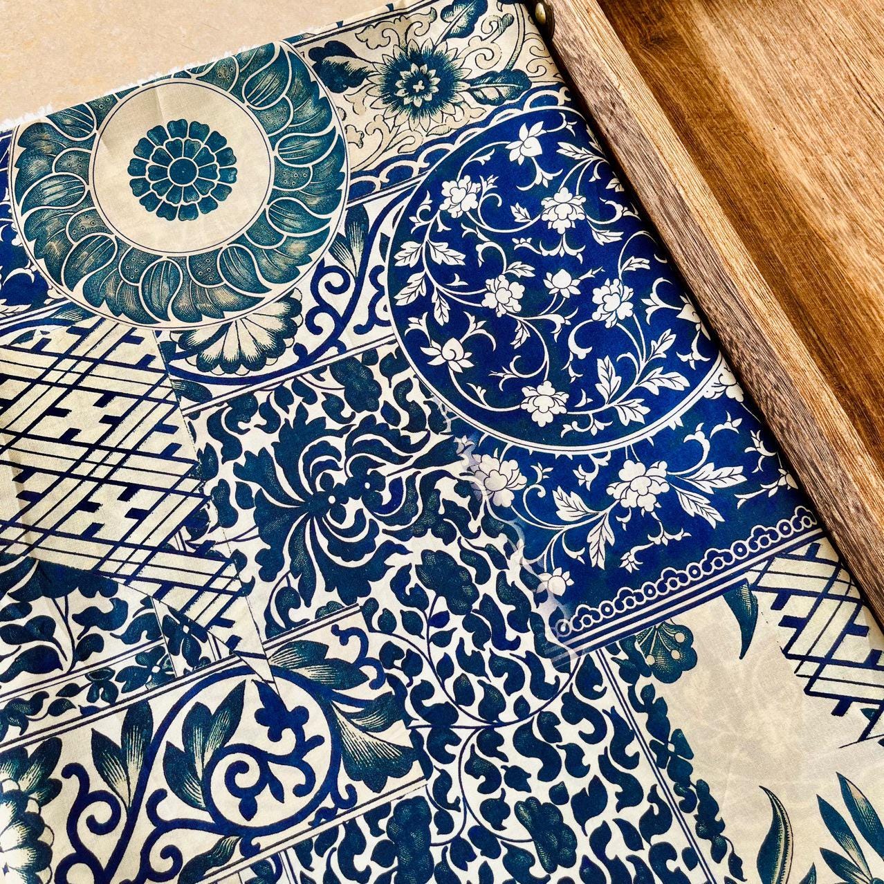 1960s Floral Cotton Fabric, 59" Wide - Sewing, Quilting, Costume