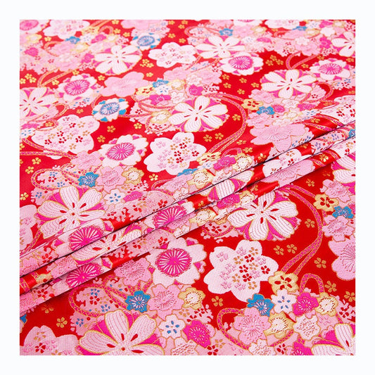Cherry Blossom Jacquard Fabric: 59" Wide Rayon Brocade