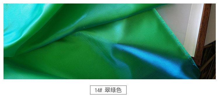Two Tone Silky Taffeta Fabric: Chameleon Reflective Hanbok Dress, 59"W, Meter