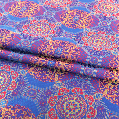 Auspicious Baoxiang Flower Brocade Fabric - Tibetan Robes & Shrines (59"W)