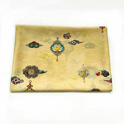 Lotus Cloud Tencel Jacquard Fabric: Elegant Hanfu & Qipao Sewing Material