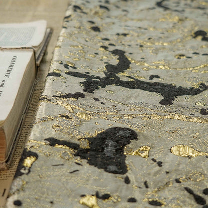 Gilding Bronzing Jacquard Fabric: Embossed Metallic Designer Material