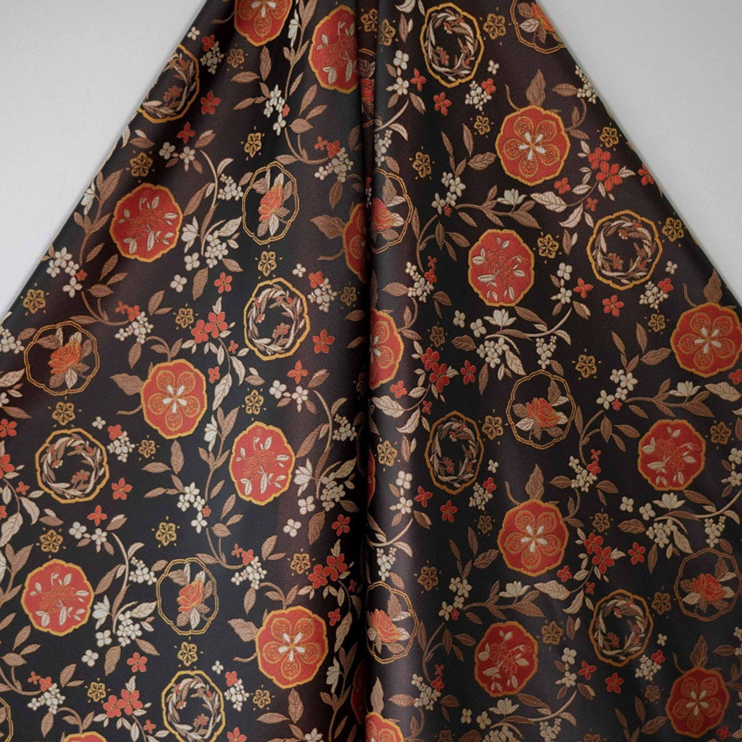 Floral Brocade Fabric: 63"W Rayon Damask for Sewing & Upholstery