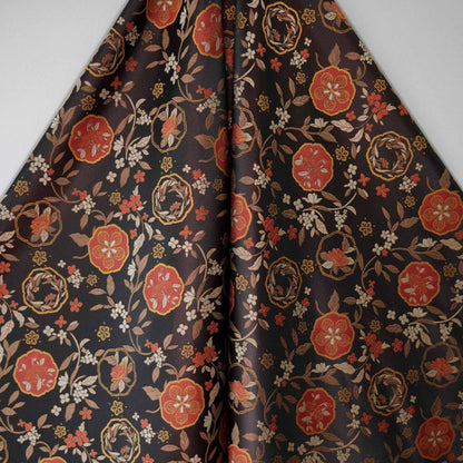 Floral Brocade Fabric: 63"W Rayon Damask for Sewing & Upholstery
