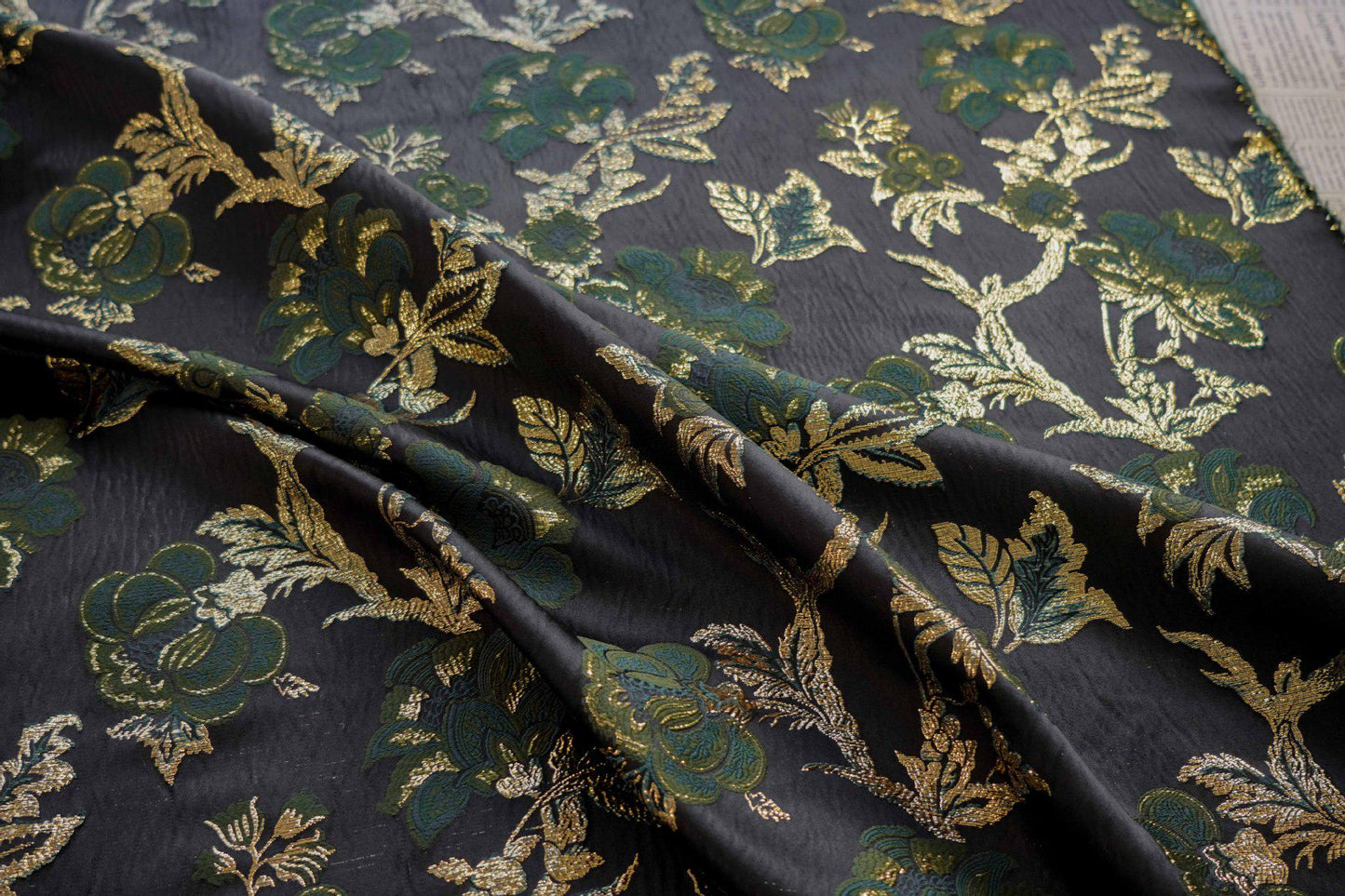 Gold Thread Jacquard Fabric: 3D Texture Upholstery, Costume, & Handbag Material