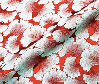 Ginkgo Biloba Brocade Fabric: 59"W Silk Blend Damask for Sewing & Upholstery