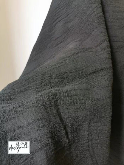 Jacquard Linen Fabric: Thick Zen Style, Sustainable Cotton (53"W)