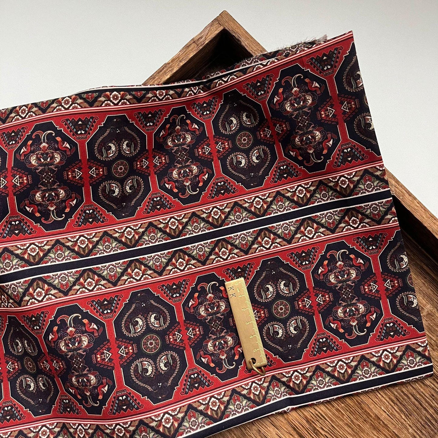 1960s Cotton Fabric: Retro Print, Upholstery, Costume, Sewing (59"W)