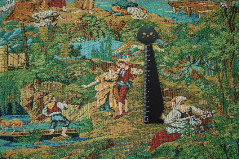 Jacquard Woven Fabric: Oil Painting Pattern, 50% Cotton (59"W)