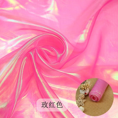 Iridescent Symphony Organza Fabric: Shimmering Crush Fabric, 59" Wide, Costume & Decor