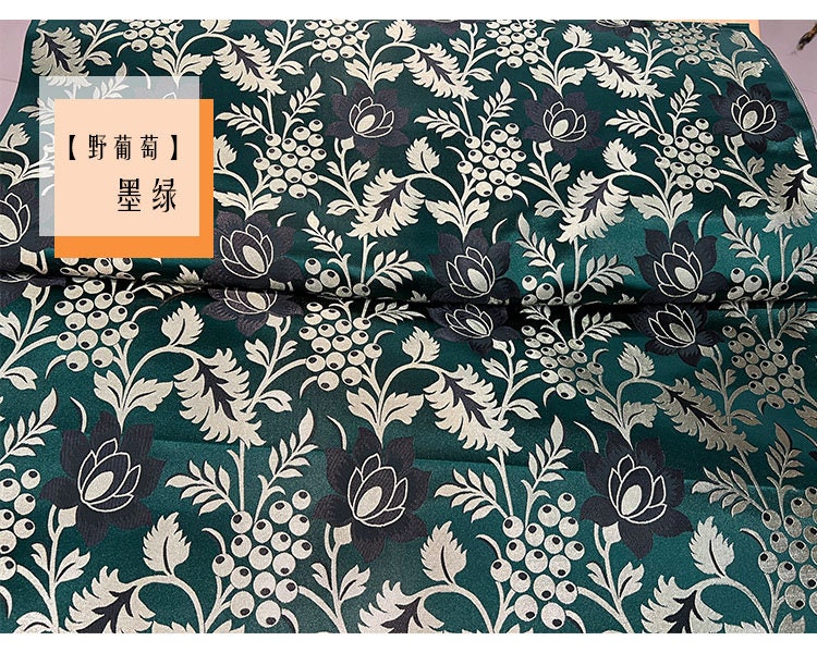 Tissu brocart chinois à motifs floraux : 75 cm de large, rayonne, pour la couture et l’ameublement