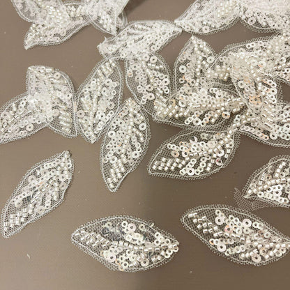 Sequin Leaf Applique: DIY Bridal Headwear, Gown Accessories