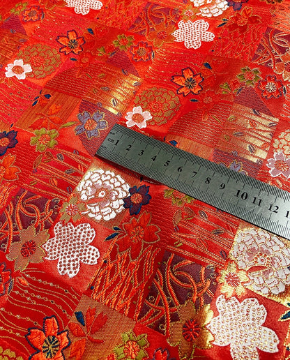Nishijin Ori Kinran Fabric: Japanese Kimono Cheongsam Doll Sewing Fabric