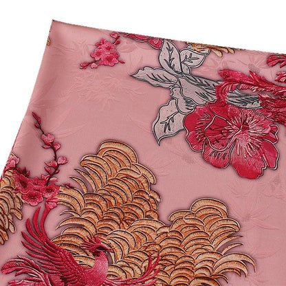 Satin Jacquard Fabric: 59"W Digital Print Shantung Silk - Upholstery, Costume, Drapery
