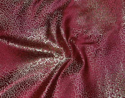 Cloud Brocade Fabric: Silk Rayon Jacquard, Costume Dress Material (59"W)