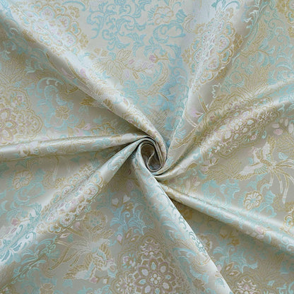 Tissu brocart Phoenix à fils d'or : Jacquard style chinois (140 cm)