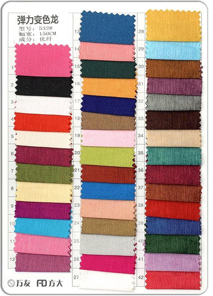 Chameleon Stretch Taffeta Fabric: Shiny Hanbok Dress Material, 59" Wide - By The Meter