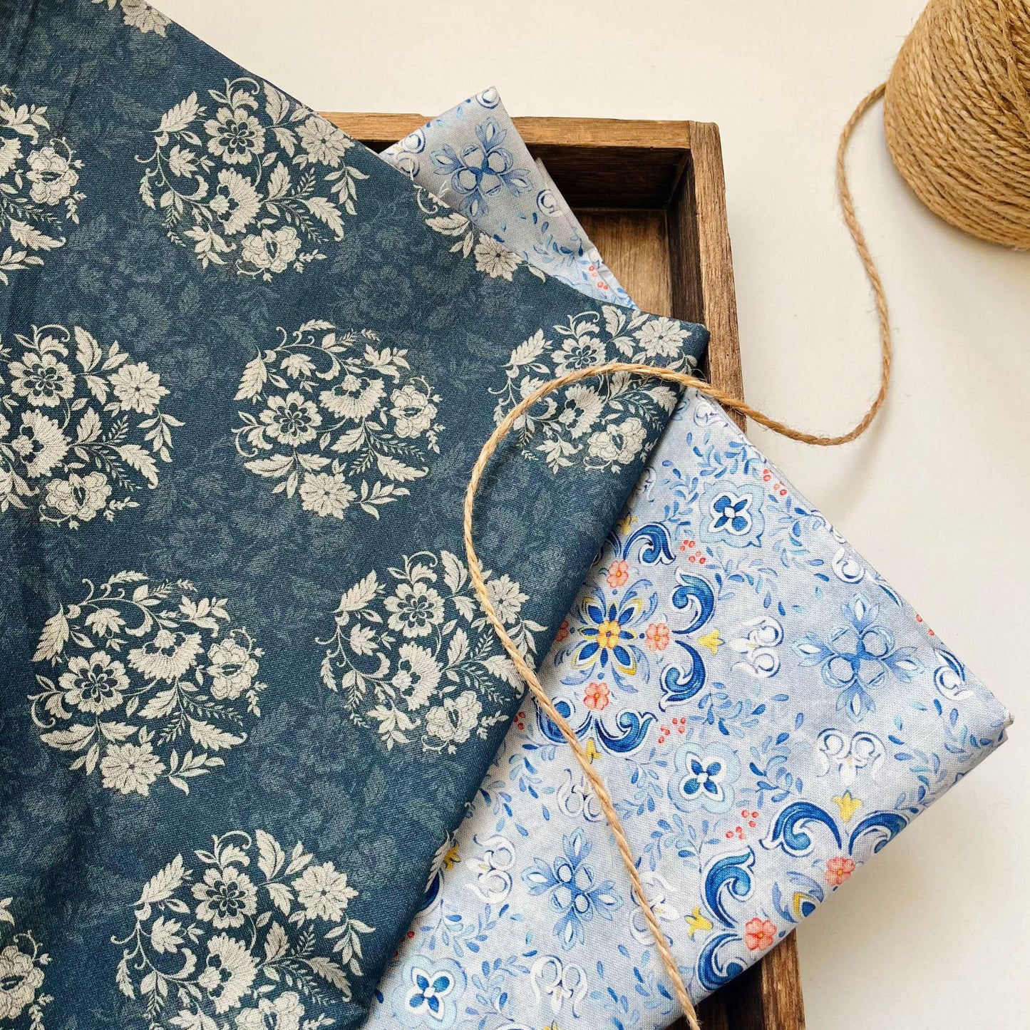 Floral Cotton Fabric: 1960s Style Print, 59" Wide