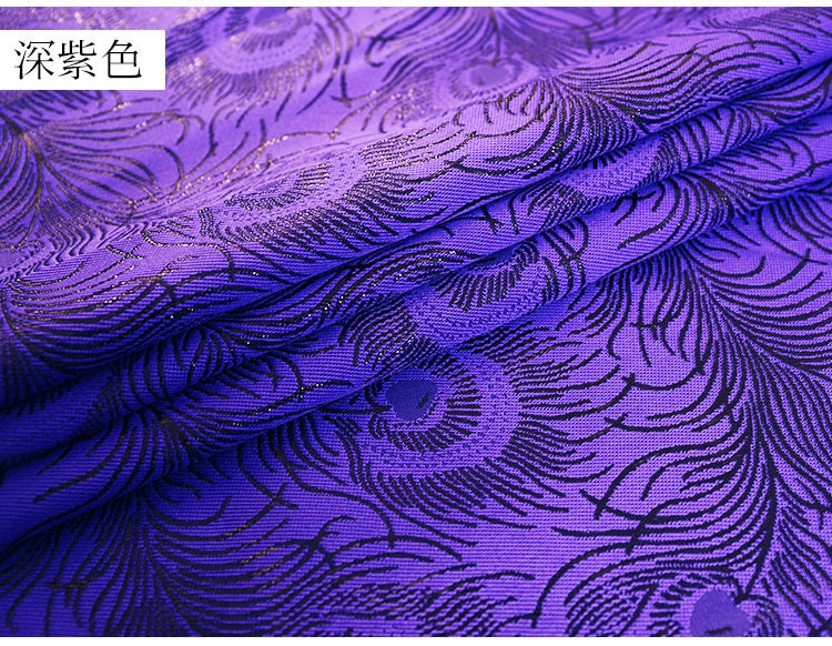 Peacock Tail Jacquard Fabric: 59" Wide Polyester Costume & Decor