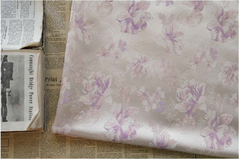 Floral Brocade Rayon Fabric: Chinese Cheongsam Sewing Material