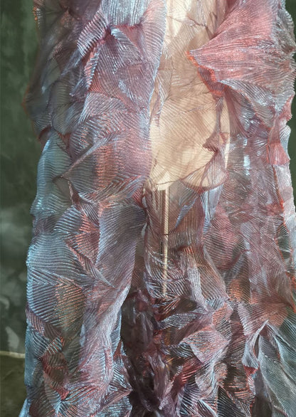 Pleated Crepe Fabric: 57"W Designer Material