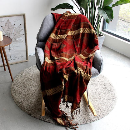 Vintage European Style Sofa Throw Blanket: Non-Slip Thick Sofa Cover