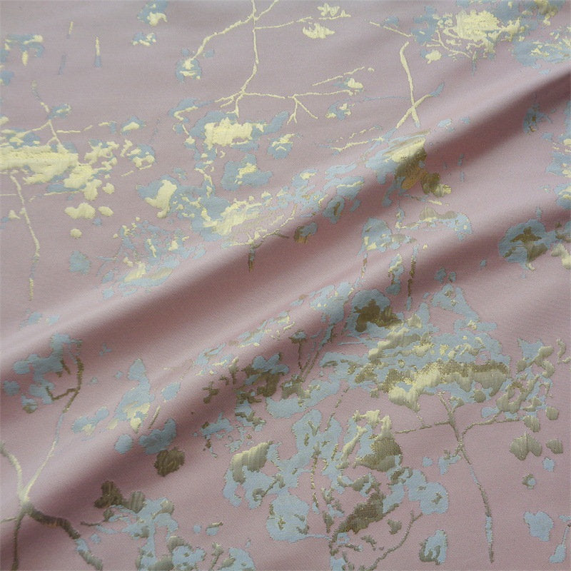 Gold Thread Floral Jacquard Fabric: 55" Wide Designer Upholstery