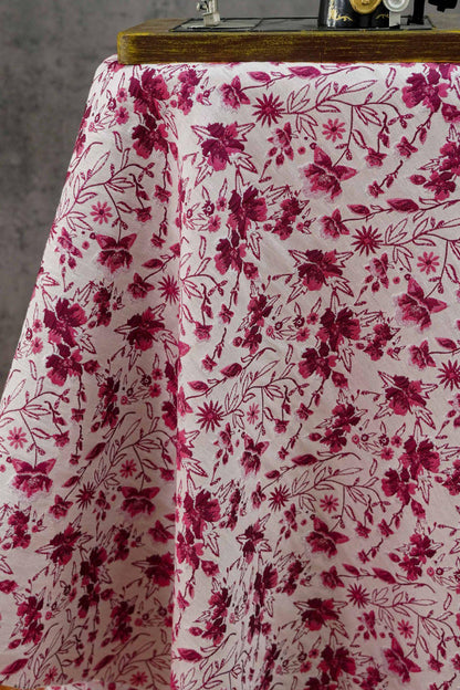 Floral Jacquard Fabric ��� Gold & Silver Threa" Wide